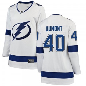 Women's Breakaway Tampa Bay Lightning Gabriel Dumont White Away Official Fanatics Branded Jersey