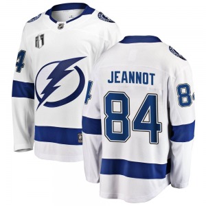 Youth Breakaway Tampa Bay Lightning Tanner Jeannot White Away 2022 Stanley Cup Final Official Fanatics Branded Jersey