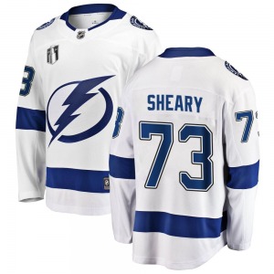Youth Breakaway Tampa Bay Lightning Conor Sheary White Away 2022 Stanley Cup Final Official Fanatics Branded Jersey