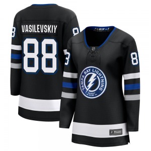 Women's Premier Tampa Bay Lightning Andrei Vasilevskiy Black Breakaway Alternate Official Fanatics Branded Jersey